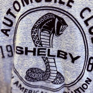 Shelby Mustang Blue  and Dark blue (Velvet feeling ) Reptile‎ Graphic Tee